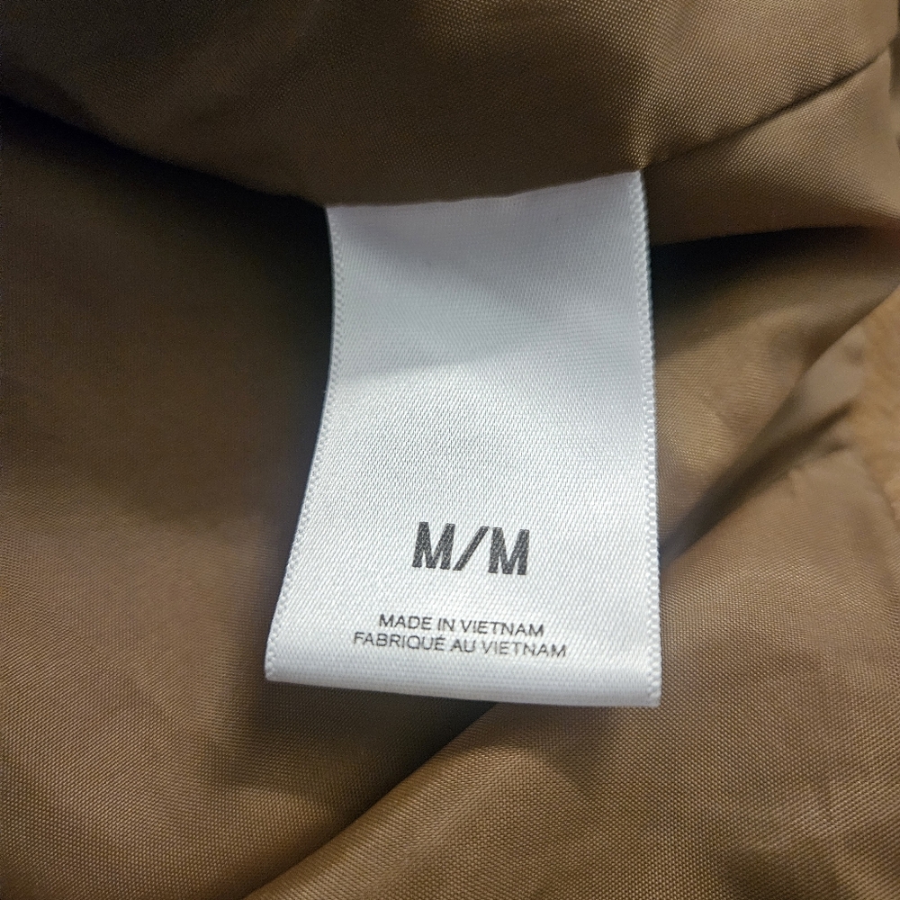 EXPRESS Recycled Wool Belted Trench Coat Camel Medium - Picture 6 of 10